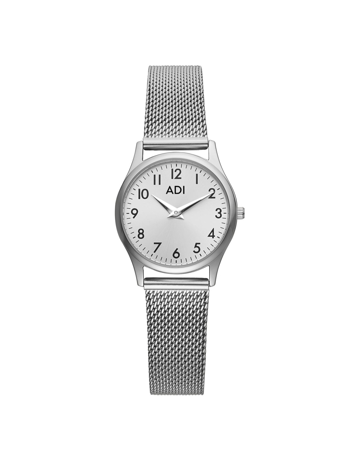 Women's Mesh Analog Number Watch - Silver or Gold-Plated