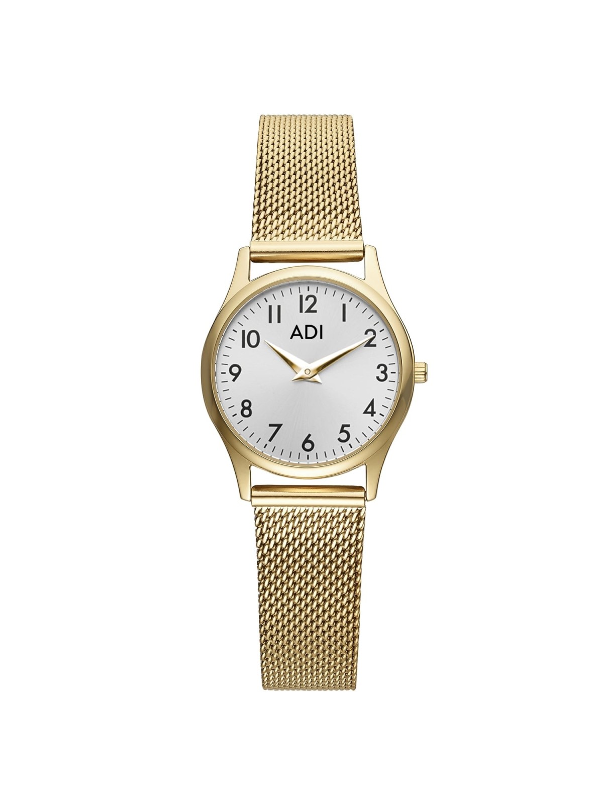 Women's Mesh Analog Number Watch - Silver or Gold-Plated