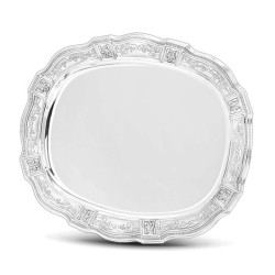 Silver-Plated Shabbat Candlestick Tray