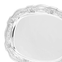 Silver-Plated Shabbat Candlestick Tray
