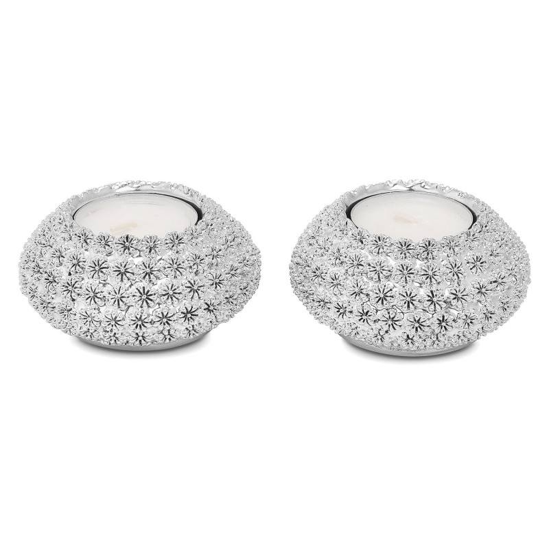 Silver-Plated Tealight Shabbat Candle Holder by Hazorfim
