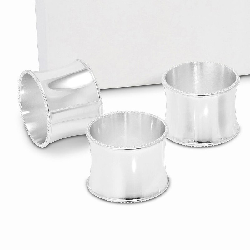 Silver-Plated Napkin Ring Set of 6 by Hazorfim