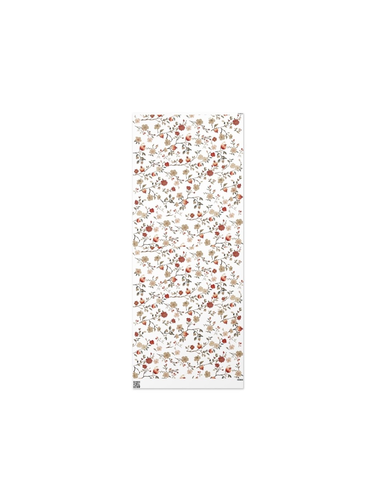 Pomegranates and Flowers Wrapping Paper