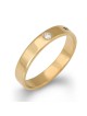 Slim 24K Gold-Plated Silver Ancient Biblical Hebrew Name Ring with Bir