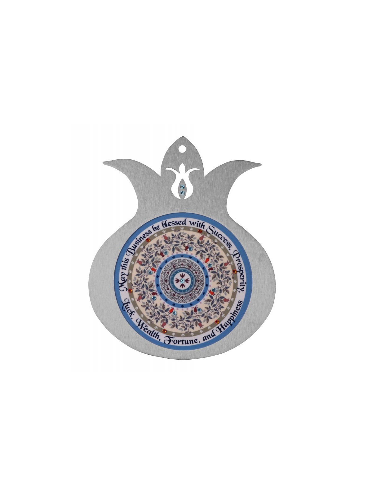 Dorit Judaica Business Blessing on Creamy... | Jewish Gift from Israel