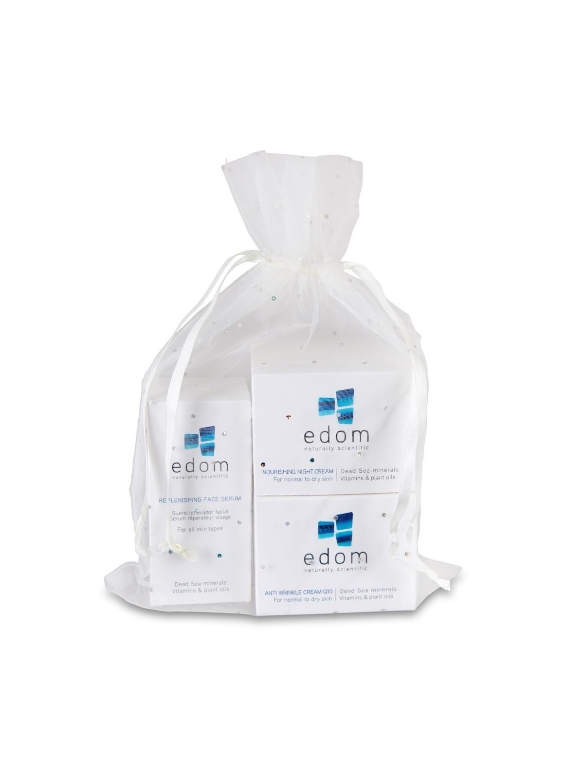 Edom Anti-Aging Kit: Replenishing Face Serum, Nourishing Night Cream,