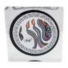 Jordana Klein Round Shabbat Candles Prayer Glass Cube (Hebrew)