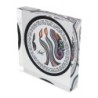 Jordana Klein Round Shabbat Candles Prayer Glass Cube (Hebrew)
