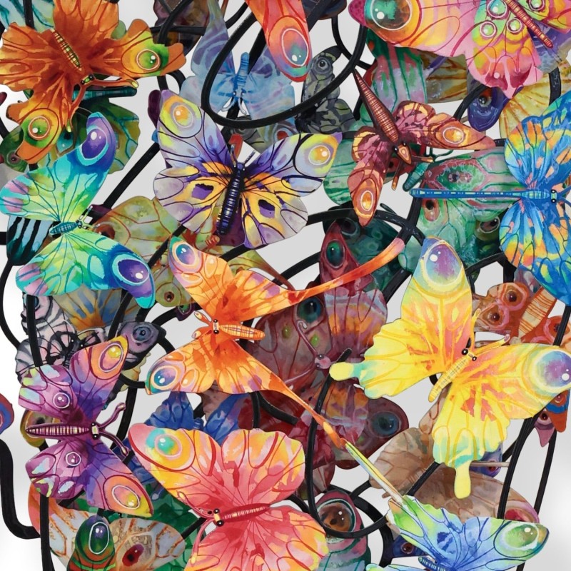 Elegance: David Gerstein Hand Painted Limited Edition Wall Sculpture