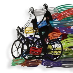 Happy Ride: David Gerstein Hand Painted Limited Edition Wall Sculpture