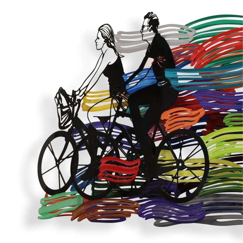 Happy Ride: David Gerstein Hand Painted Limited Edition Wall Sculpture