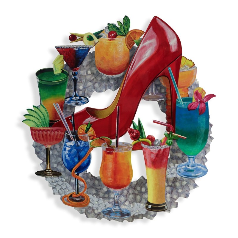 Ibiza Delight: David Gerstein Hand Painted Limited Edition Wall Sculpt