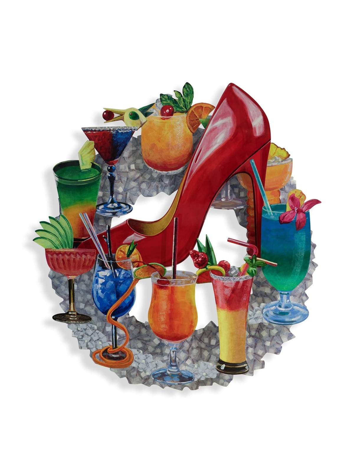 Ibiza Delight: David Gerstein Hand Painted Limited Edition Wall Sculpt