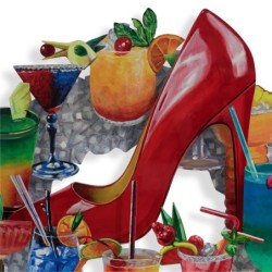 Ibiza Delight: David Gerstein Hand Painted Limited Edition Wall Sculpt