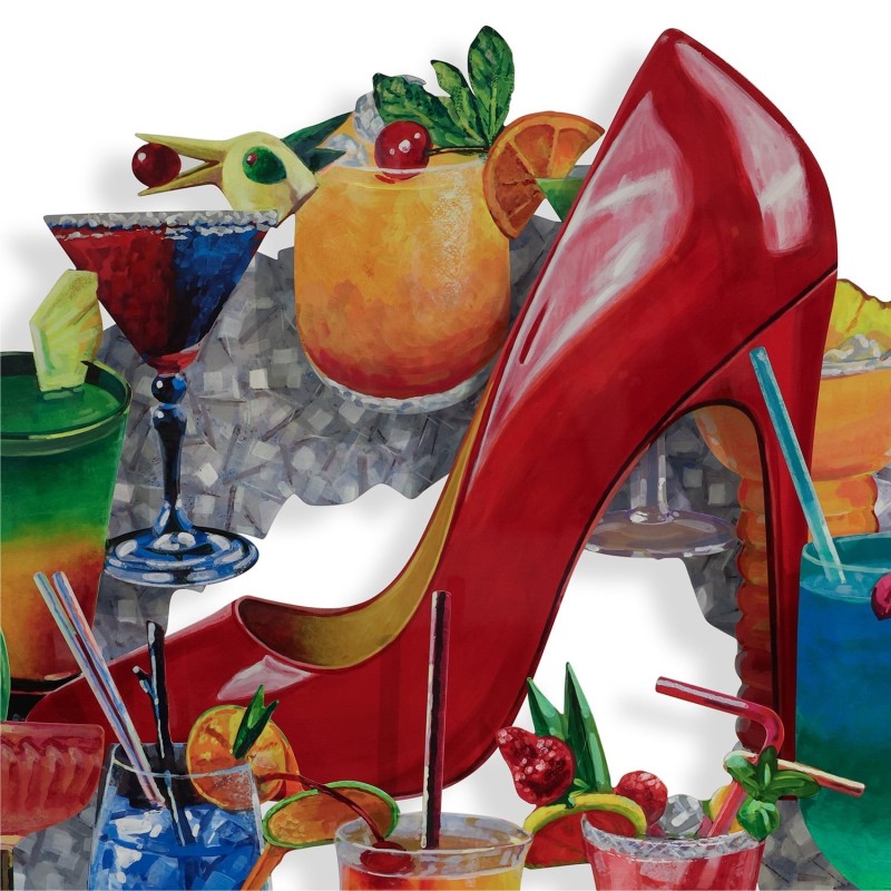 Ibiza Delight: David Gerstein Hand Painted Limited Edition Wall Sculpt