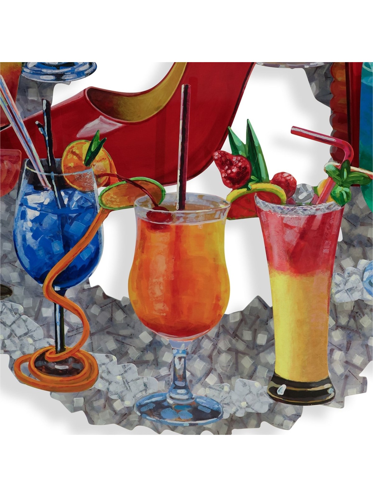 Ibiza Delight: David Gerstein Hand Painted Limited Edition Wall Sculpt