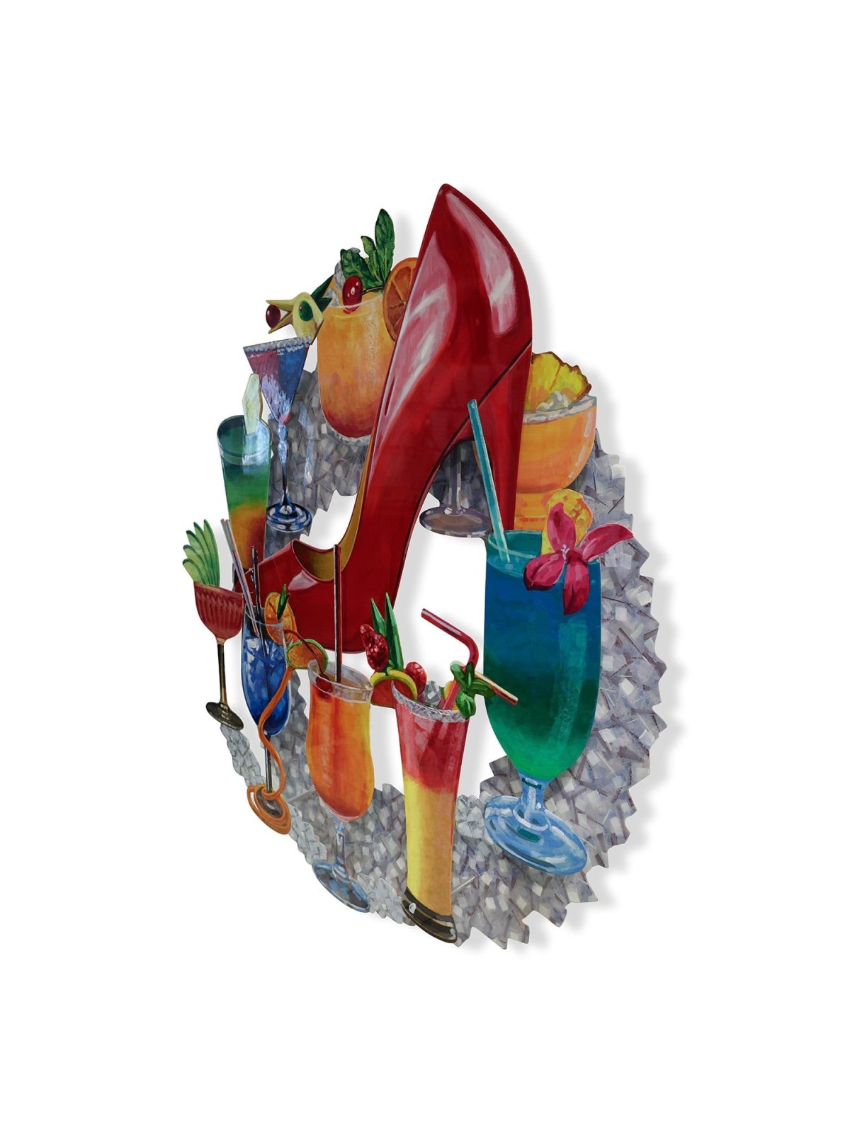 Ibiza Delight: David Gerstein Hand Painted Limited Edition Wall Sculpt