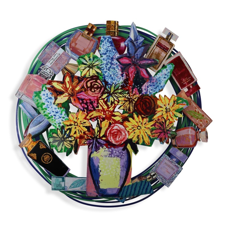 Aromatic Bouquet: David Gerstein Hand Painted Limited Edition Wall Scu