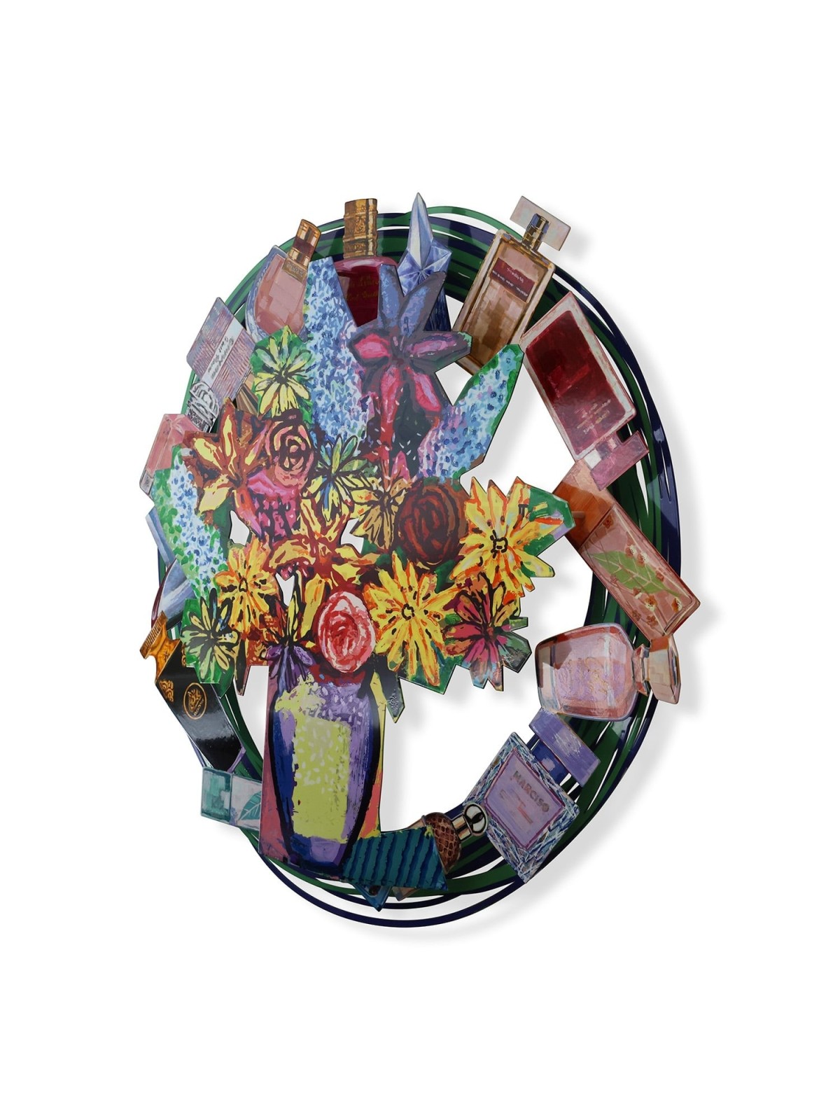 Aromatic Bouquet: David Gerstein Hand Painted Limited Edition Wall Scu