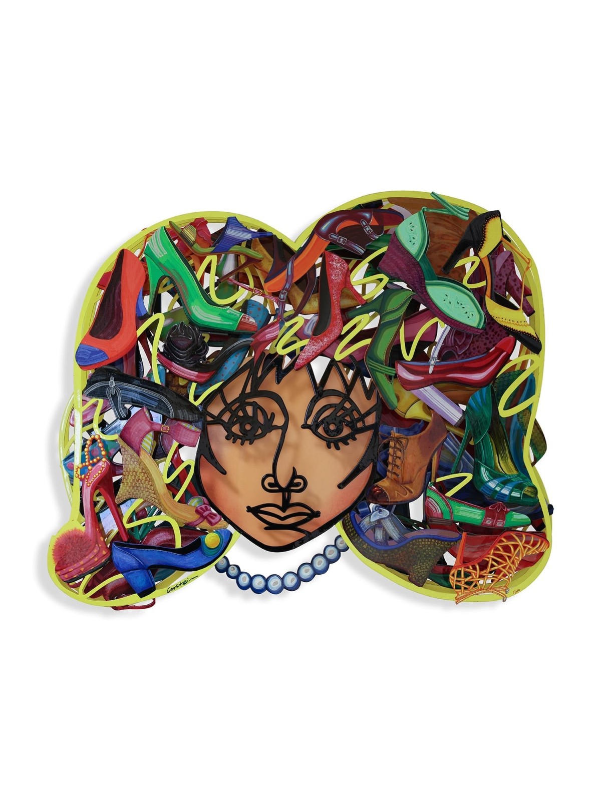 Shoemania: David Gerstein Hand Painted Limited Edition Wall Sculpture