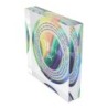Jordana Klein Round Shabbat Blessing and Prayer Glass Cube (Hebrew)