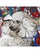 Ivory Poodle: David Gerstein Hand Painted Limited Edition Wall Sculptu
