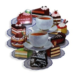 Tea Time: David Gerstein Hand Painted Limited Edition Wall Sculpture