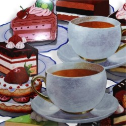 Tea Time: David Gerstein Hand Painted Limited Edition Wall Sculpture