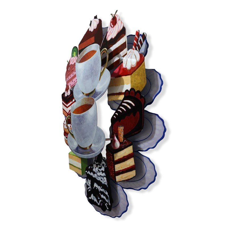 Tea Time: David Gerstein Hand Painted Limited Edition Wall Sculpture