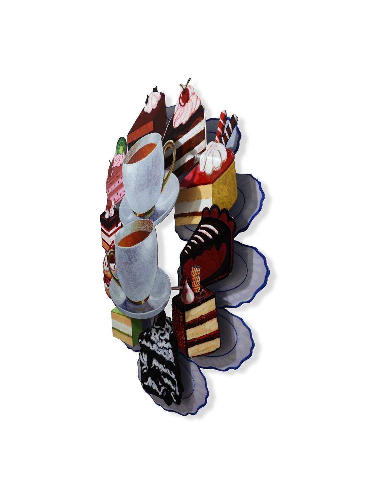 Tea Time: David Gerstein Hand Painted Limited Edition Wall Sculpture