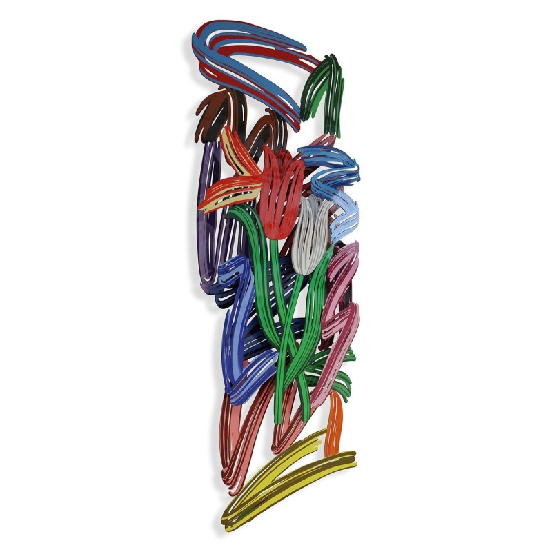 Tulips Brush Strokes: David Gerstein Hand Painted Limited Edition Wall