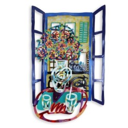 French Window: David Gerstein Hand Painted Limited Edition Wall Sculpt
