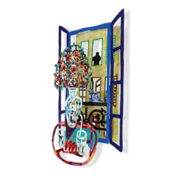 French Window: David Gerstein Hand Painted Limited Edition Wall Sculpt
