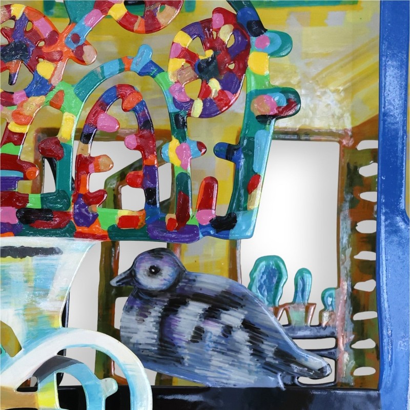 French Window: David Gerstein Hand Painted Limited Edition Wall Sculpt