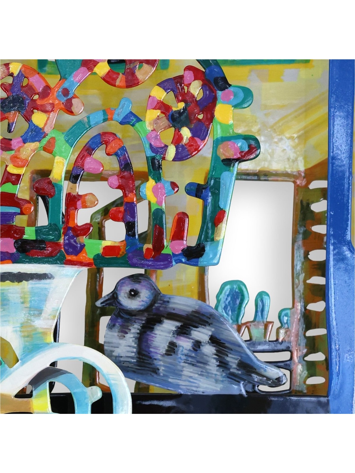 French Window: David Gerstein Hand Painted Limited Edition Wall Sculpt