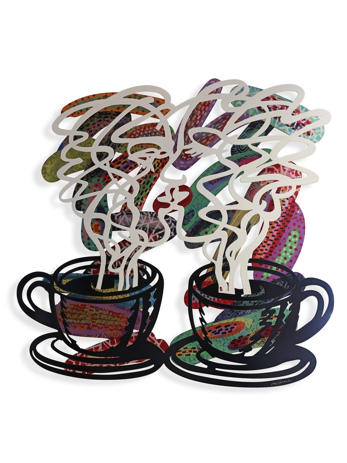 Kiss: David Gerstein Hand Painted Limited Edition Wall Sculpture