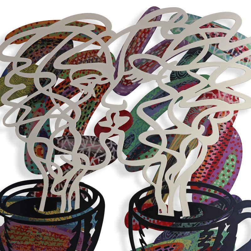 Kiss: David Gerstein Hand Painted Limited Edition Wall Sculpture