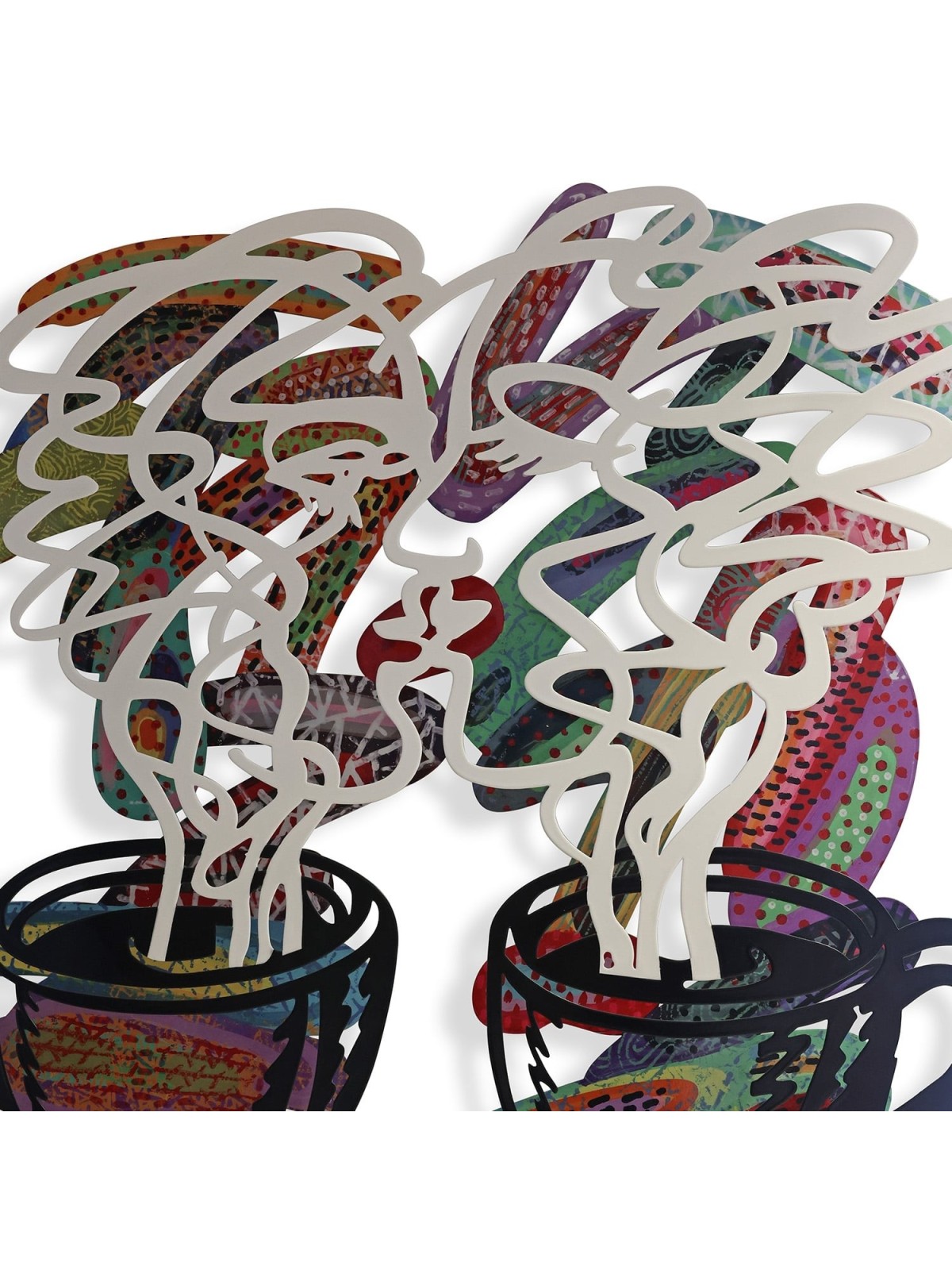 Kiss: David Gerstein Hand Painted Limited Edition Wall Sculpture