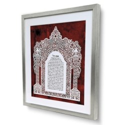 Oriental Woman of Valor in Hebrew Laser-Cut Paper Wall Art by David Fi