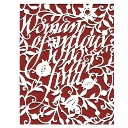 Woman of Valor in English Laser-Cut Paper Wall Art by David Fisher (Co