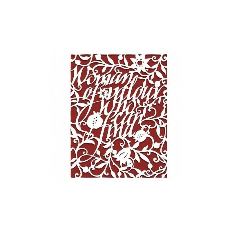 Woman of Valor in English Laser-Cut Paper Wall Art by David Fisher (Co