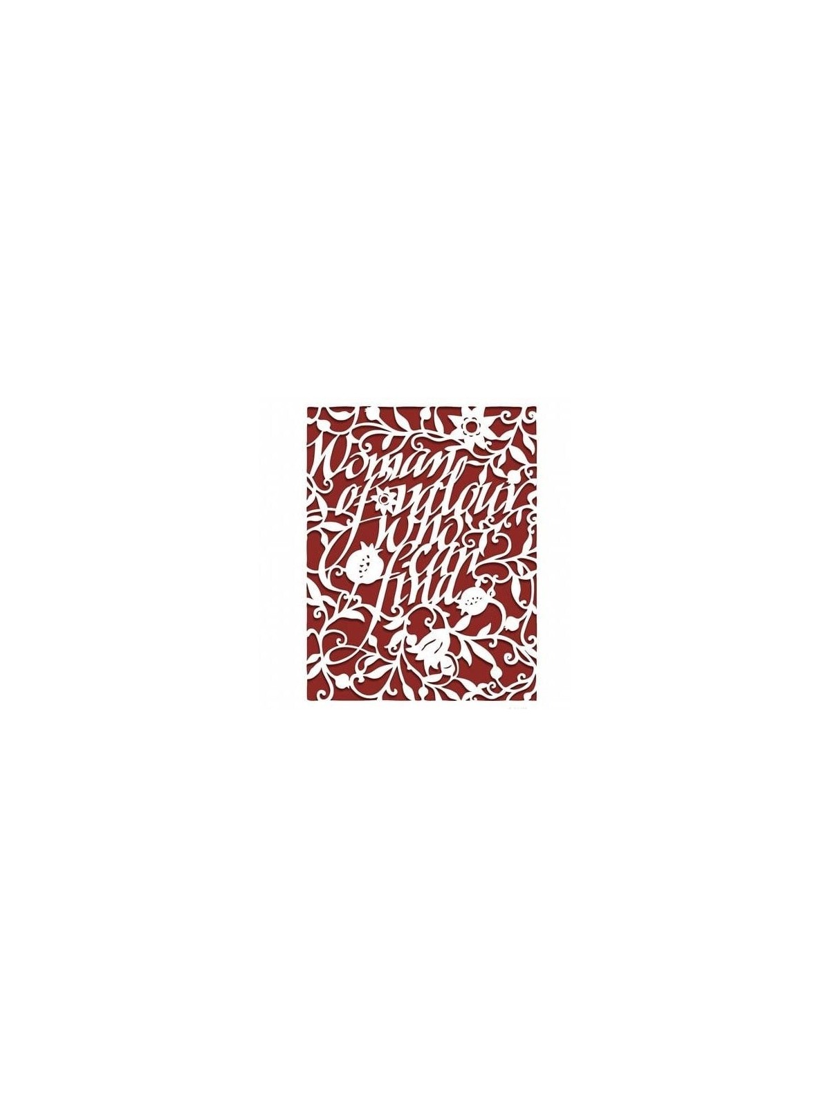 Woman of Valor in English Laser-Cut Paper Wall Art by David Fisher (Co