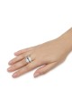 Deluxe 925 Sterling Silver and 9K Gold Shema Yisrael Spinner Ring with