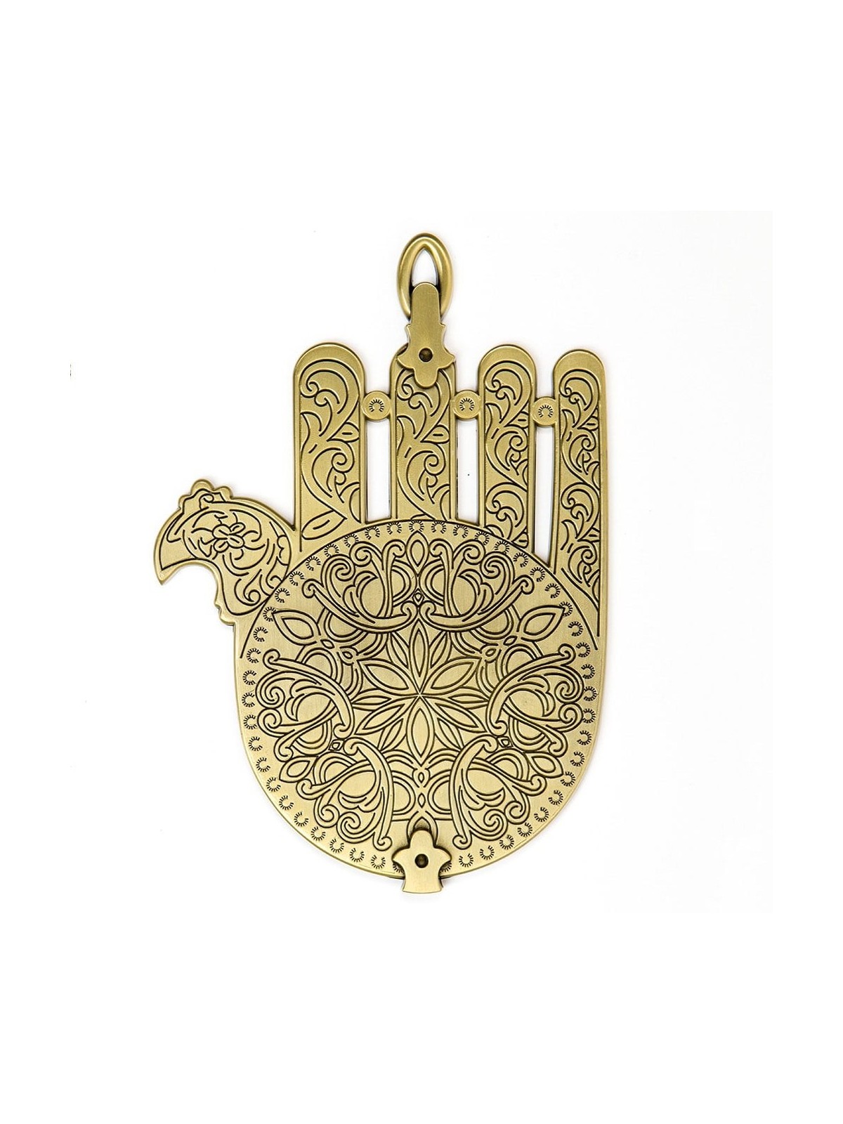 Hamsa based on Synagogue Lamp Decoration. Morocco. Early 20th Century