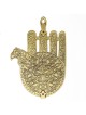 Hamsa based on Synagogue Lamp Decoration. Morocco. Early 20th Century