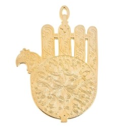 Hamsa based on Synagogue Lamp Decoration. Morocco. Early 20th Century