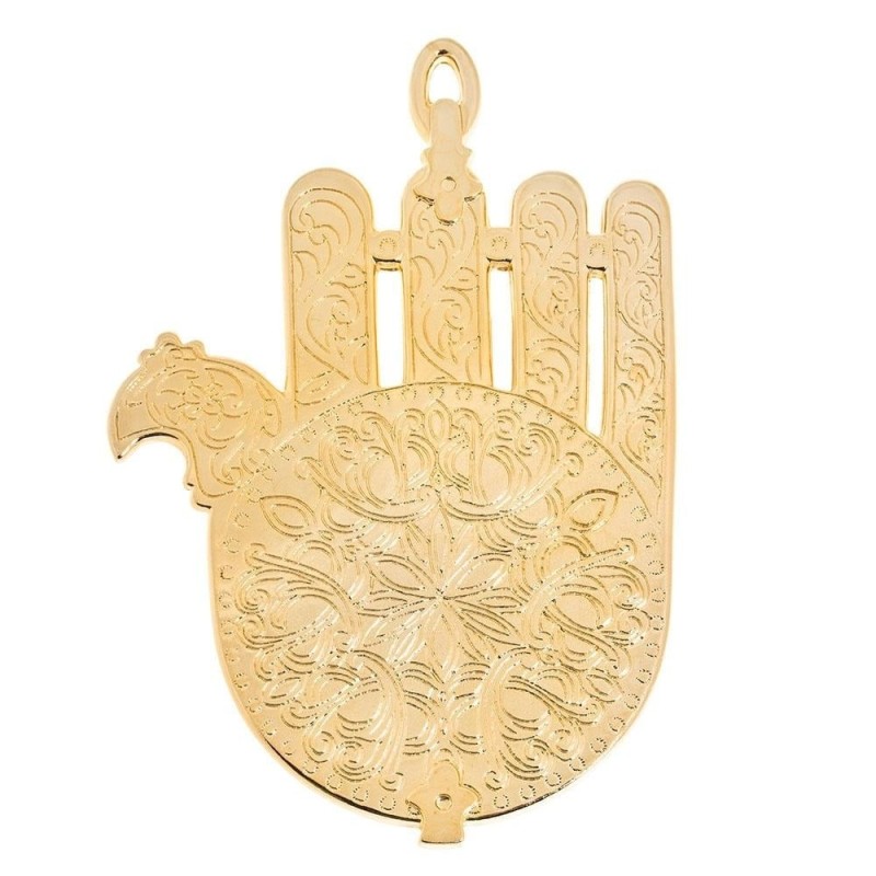 Hamsa based on Synagogue Lamp Decoration. Morocco. Early 20th Century