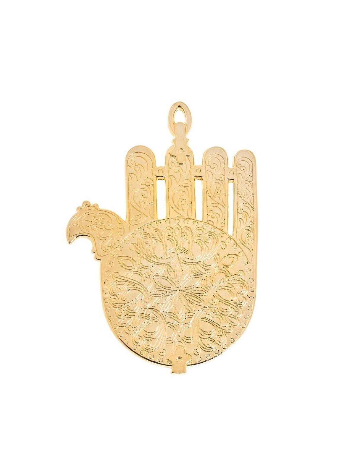 Hamsa based on Synagogue Lamp Decoration. Morocco. Early 20th Century