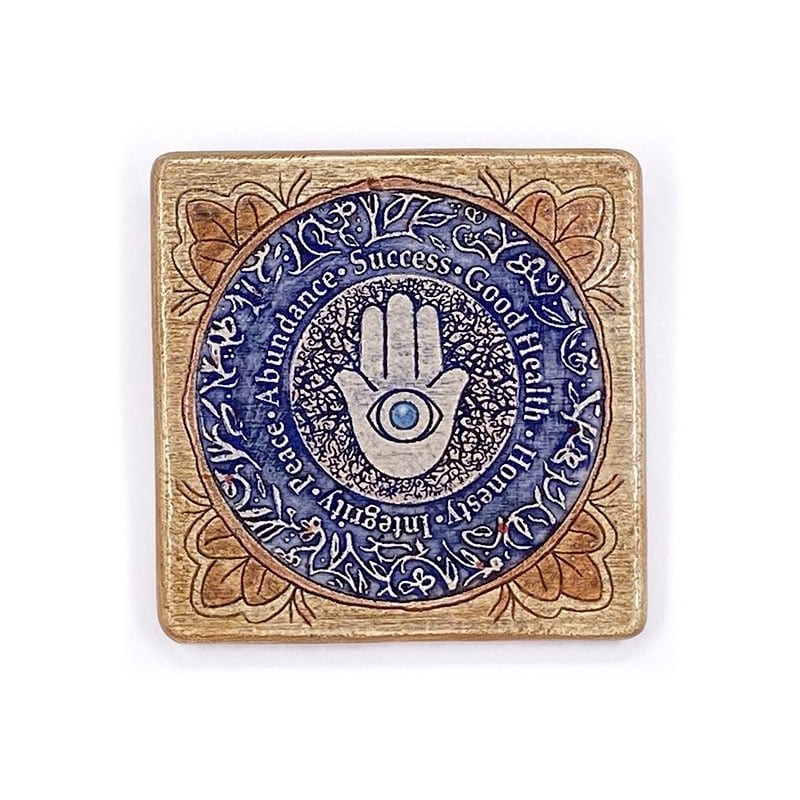 Art in Clay Handmade Ceramic Blessings and Hamsa Plaque Wall Hanging