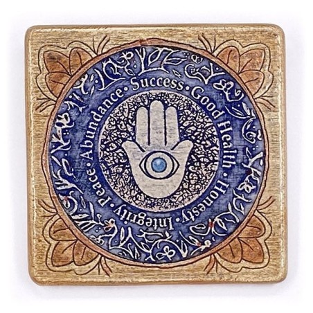 Art in Clay Handmade Ceramic Blessings and Hamsa Plaque Wall Hanging